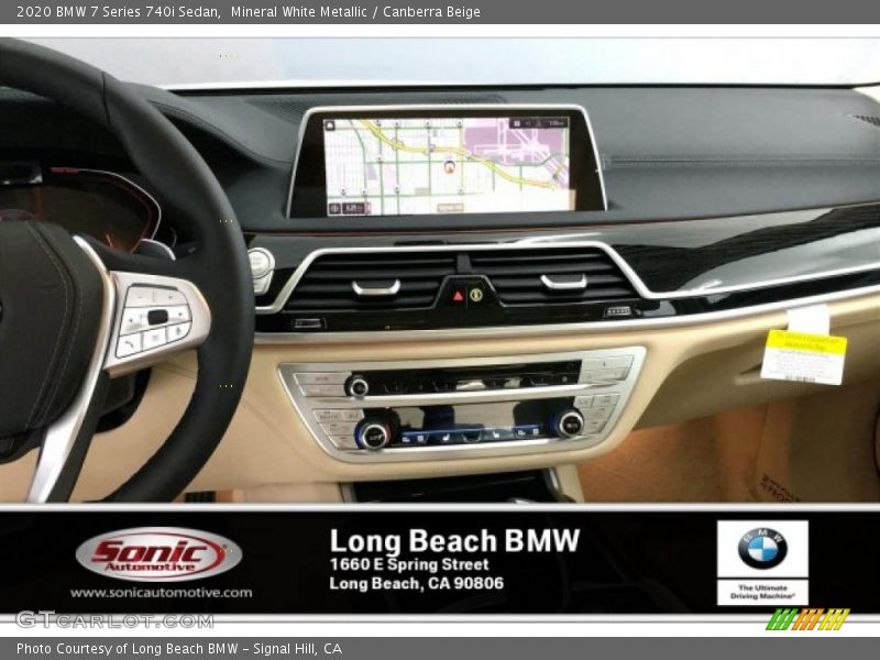 Mineral White Metallic / Canberra Beige 2020 BMW 7 Series 740i Sedan