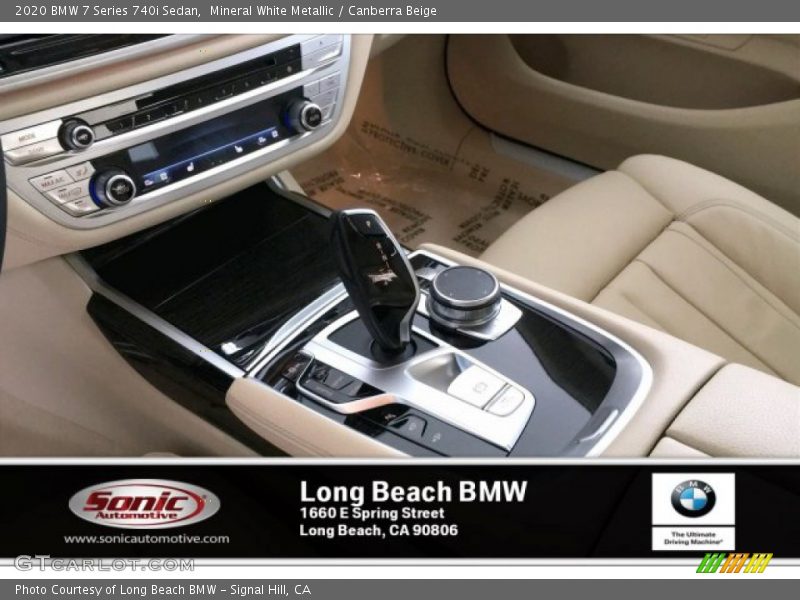 Mineral White Metallic / Canberra Beige 2020 BMW 7 Series 740i Sedan