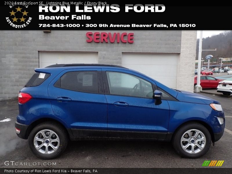 Lightning Blue Metallic / Ebony Black 2020 Ford EcoSport SE
