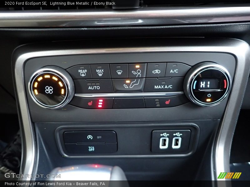 Controls of 2020 EcoSport SE