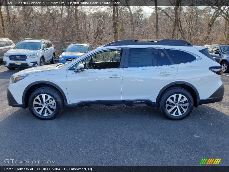 Crystal White Pearl / Slate Black 2020 Subaru Outback 2.5i Premium