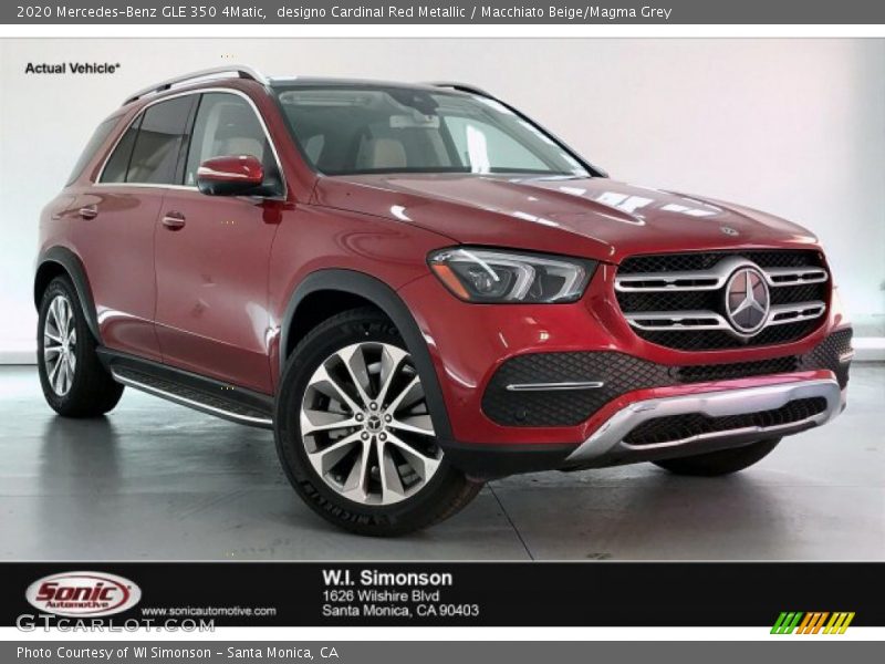 designo Cardinal Red Metallic / Macchiato Beige/Magma Grey 2020 Mercedes-Benz GLE 350 4Matic