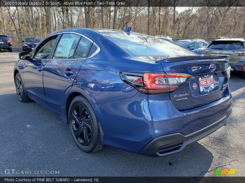 Abyss Blue Pearl / Two-Tone Gray 2020 Subaru Legacy 2.5i Sport