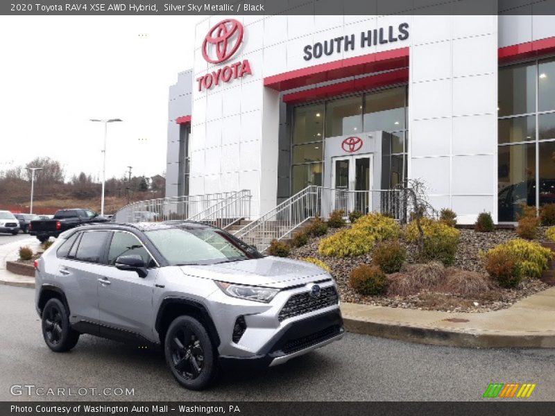 Silver Sky Metallic / Black 2020 Toyota RAV4 XSE AWD Hybrid