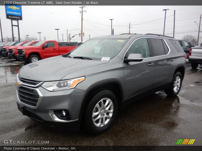 Satin Steel Metallic / Jet Black 2020 Chevrolet Traverse LT AWD