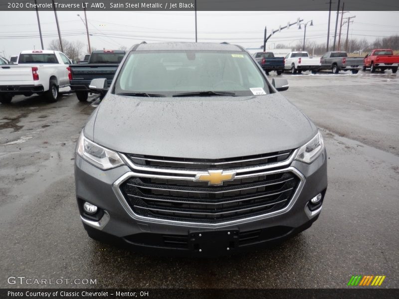 Satin Steel Metallic / Jet Black 2020 Chevrolet Traverse LT AWD