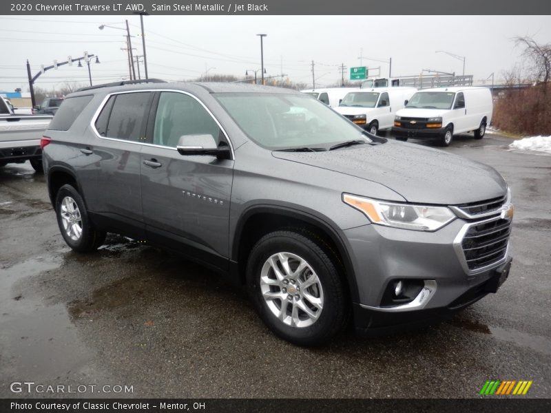 Satin Steel Metallic / Jet Black 2020 Chevrolet Traverse LT AWD