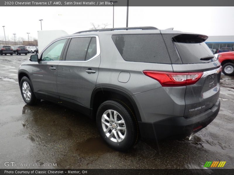 Satin Steel Metallic / Jet Black 2020 Chevrolet Traverse LT AWD