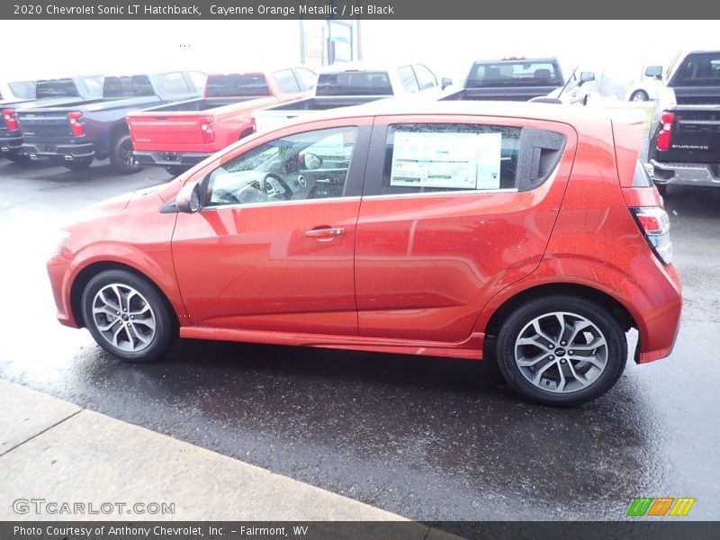 Cayenne Orange Metallic / Jet Black 2020 Chevrolet Sonic LT Hatchback