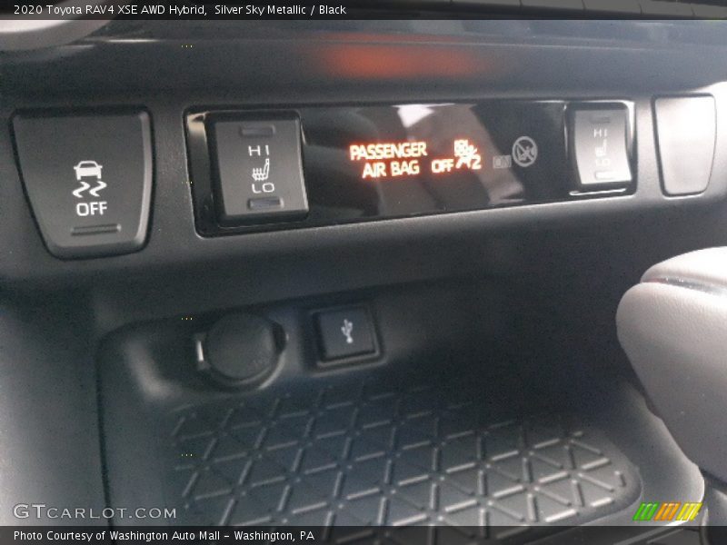 Silver Sky Metallic / Black 2020 Toyota RAV4 XSE AWD Hybrid