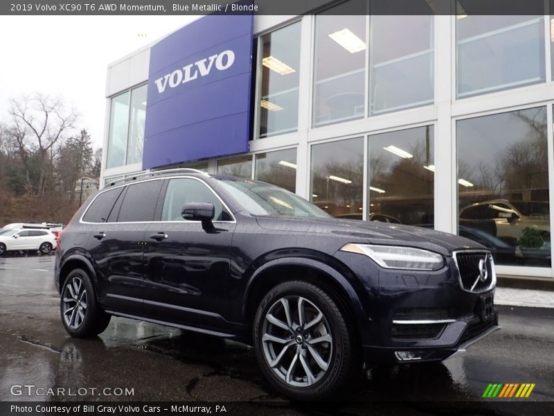 Blue Metallic / Blonde 2019 Volvo XC90 T6 AWD Momentum