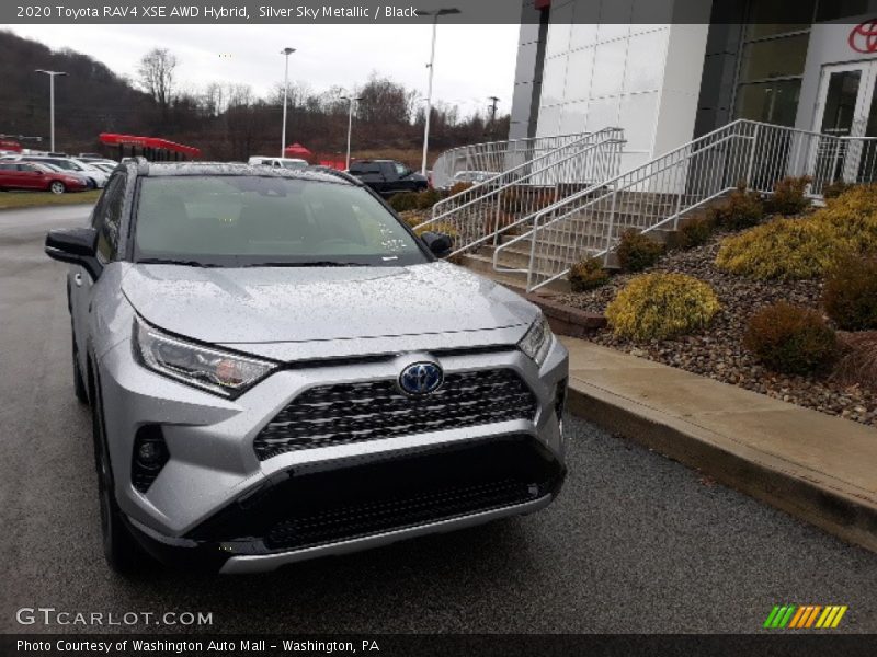Silver Sky Metallic / Black 2020 Toyota RAV4 XSE AWD Hybrid