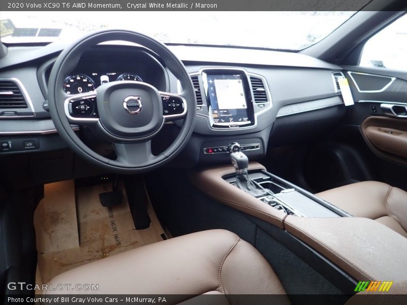  2020 XC90 T6 AWD Momentum Maroon Interior