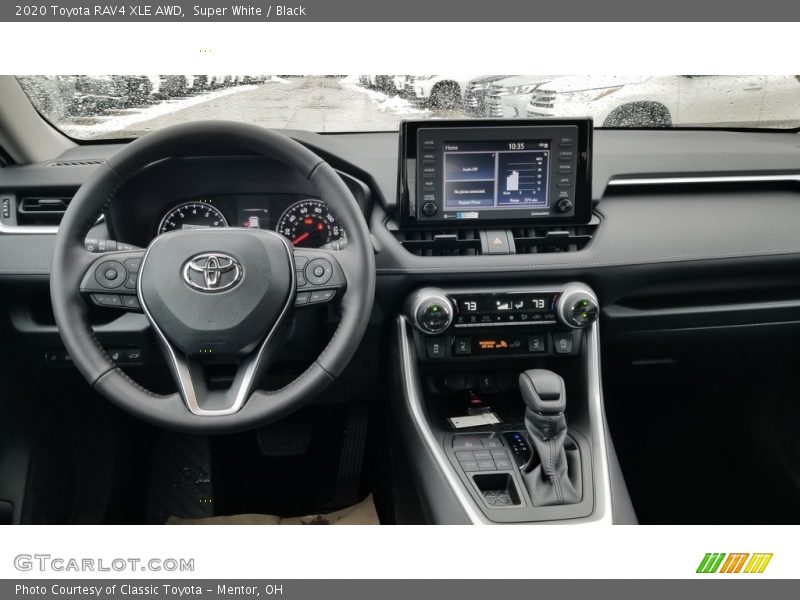 Super White / Black 2020 Toyota RAV4 XLE AWD