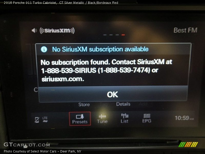 GT Silver Metallic / Black/Bordeaux Red 2018 Porsche 911 Turbo Cabriolet