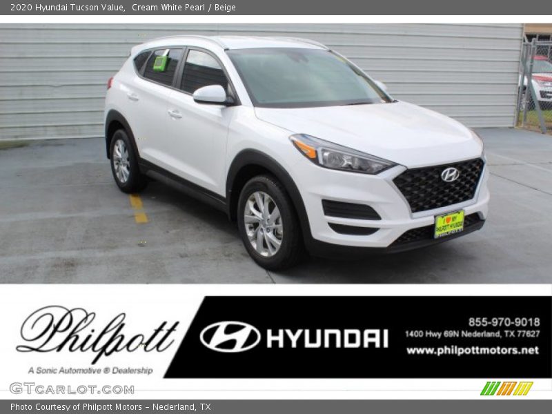 Cream White Pearl / Beige 2020 Hyundai Tucson Value