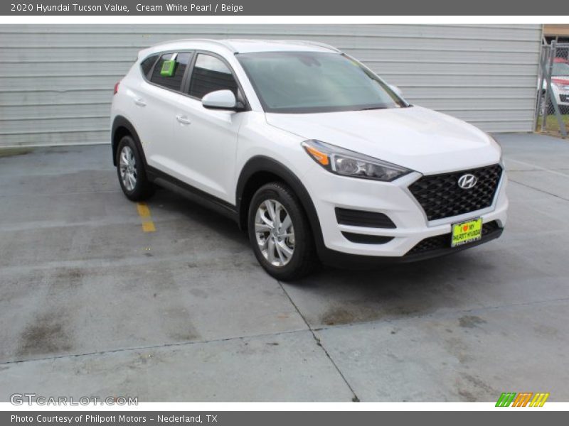 Cream White Pearl / Beige 2020 Hyundai Tucson Value