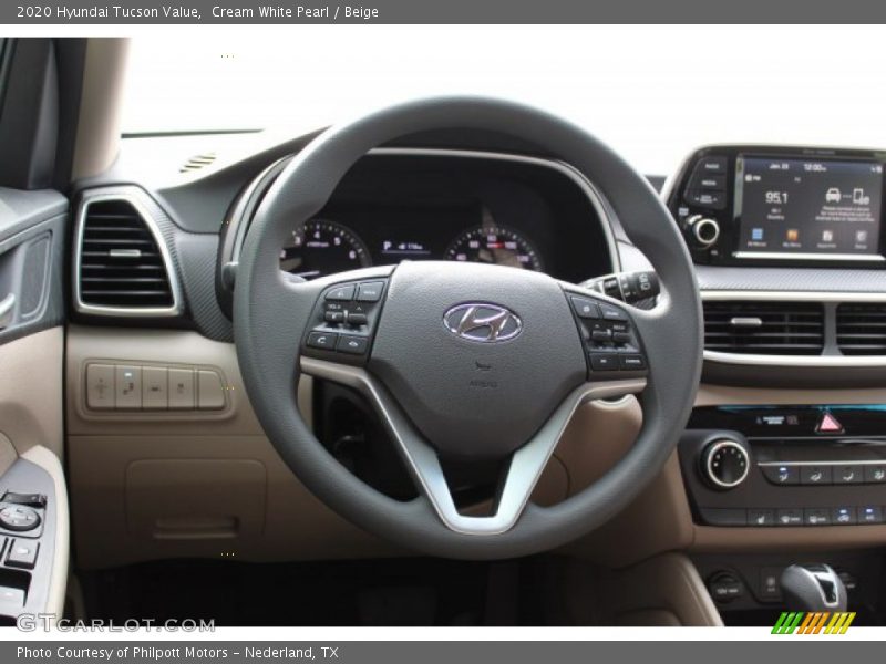 Cream White Pearl / Beige 2020 Hyundai Tucson Value