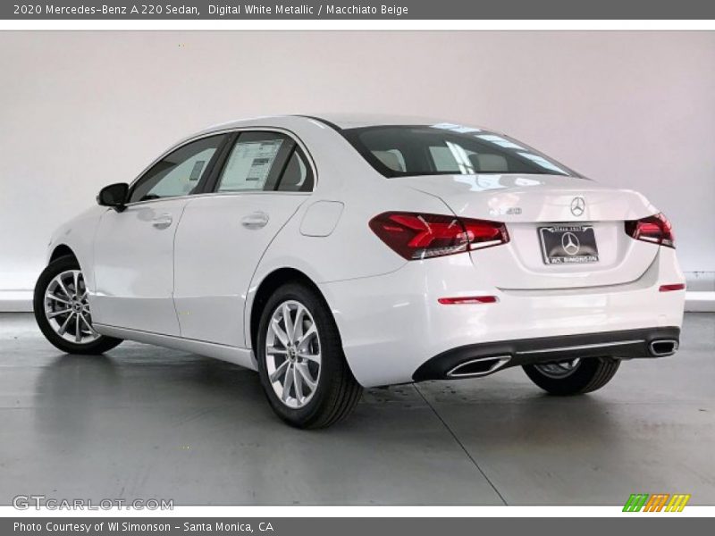 Digital White Metallic / Macchiato Beige 2020 Mercedes-Benz A 220 Sedan