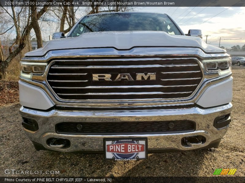 Bright White / Light Mountain Brown/Mountain Brown 2020 Ram 1500 Longhorn Crew Cab 4x4