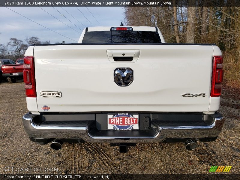 Bright White / Light Mountain Brown/Mountain Brown 2020 Ram 1500 Longhorn Crew Cab 4x4