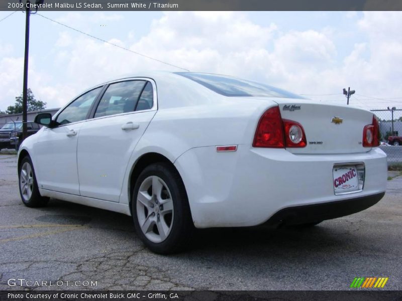 Summit White / Titanium 2009 Chevrolet Malibu LS Sedan