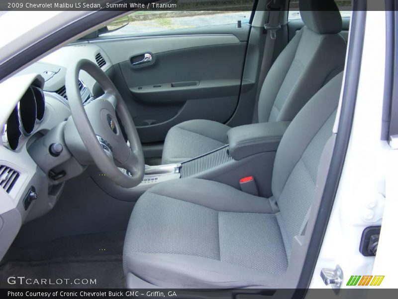 Summit White / Titanium 2009 Chevrolet Malibu LS Sedan