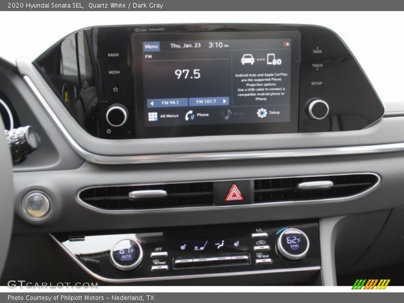 Quartz White / Dark Gray 2020 Hyundai Sonata SEL