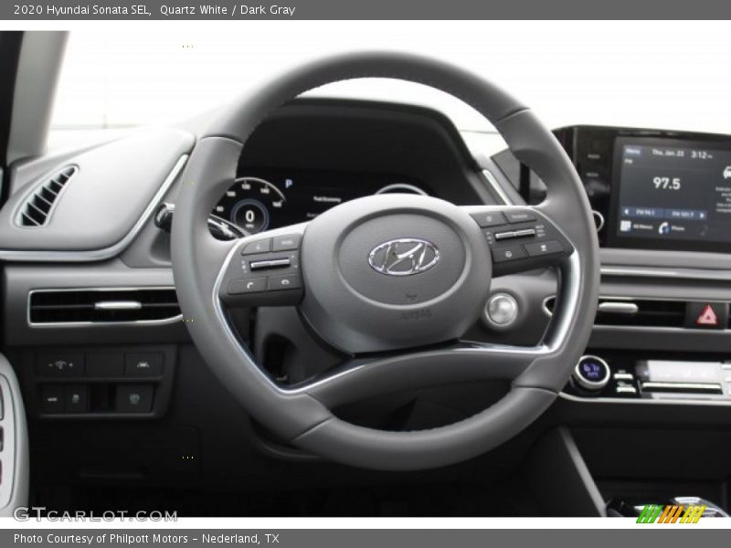 Quartz White / Dark Gray 2020 Hyundai Sonata SEL