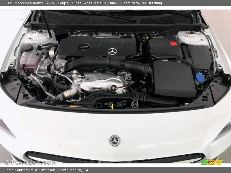 Digital White Metallic / Black Dinamica w/Red stitching 2020 Mercedes-Benz CLA 250 Coupe