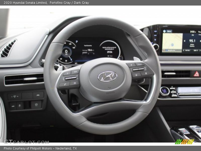 Portofino Gray / Dark Gray 2020 Hyundai Sonata Limited