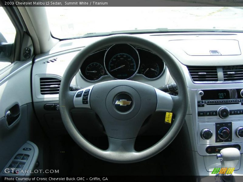 Summit White / Titanium 2009 Chevrolet Malibu LS Sedan