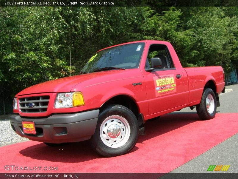 Bright Red / Dark Graphite 2002 Ford Ranger XL Regular Cab