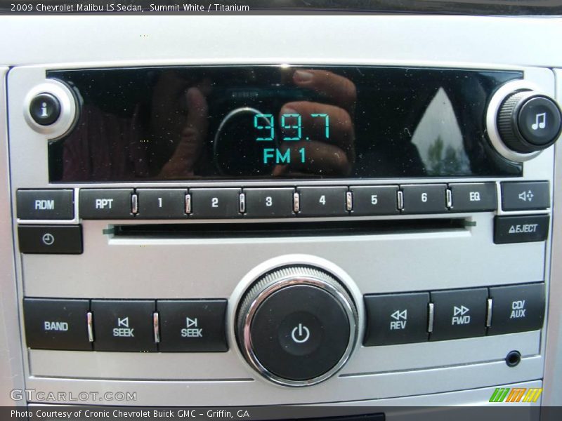 Summit White / Titanium 2009 Chevrolet Malibu LS Sedan