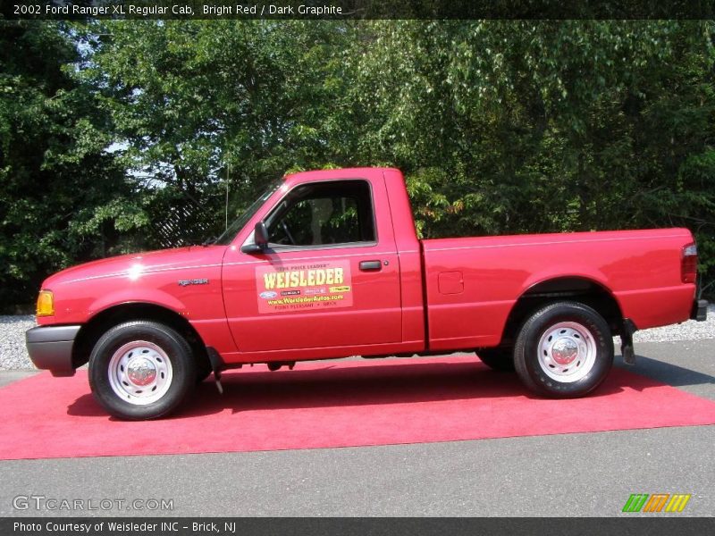 Bright Red / Dark Graphite 2002 Ford Ranger XL Regular Cab