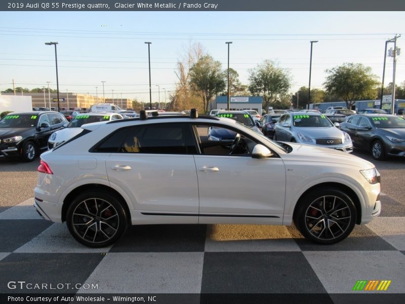 Glacier White Metallic / Pando Gray 2019 Audi Q8 55 Prestige quattro