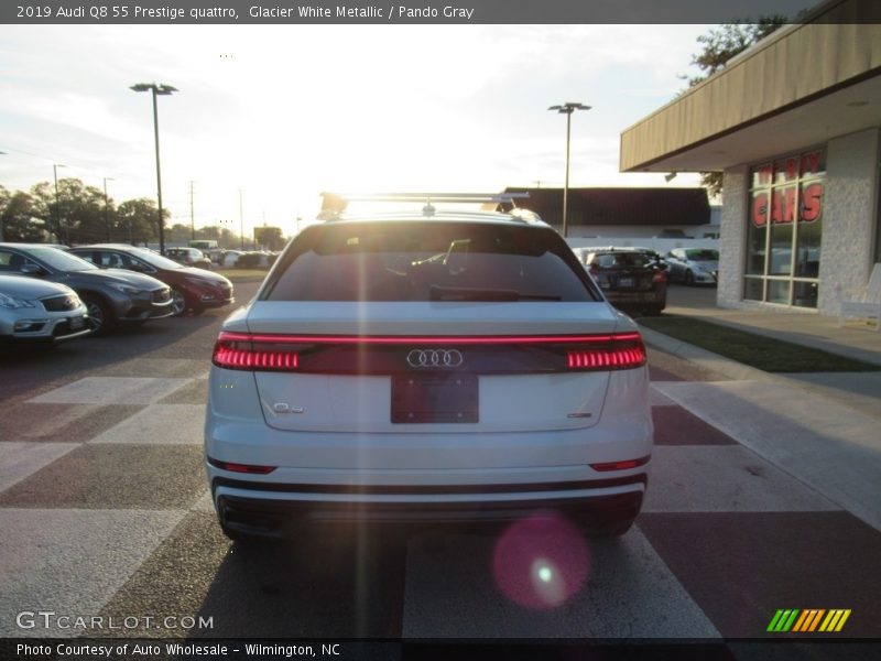 Glacier White Metallic / Pando Gray 2019 Audi Q8 55 Prestige quattro