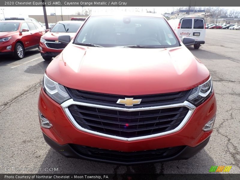 Cayenne Orange Metallic / Ash Gray 2020 Chevrolet Equinox LS AWD