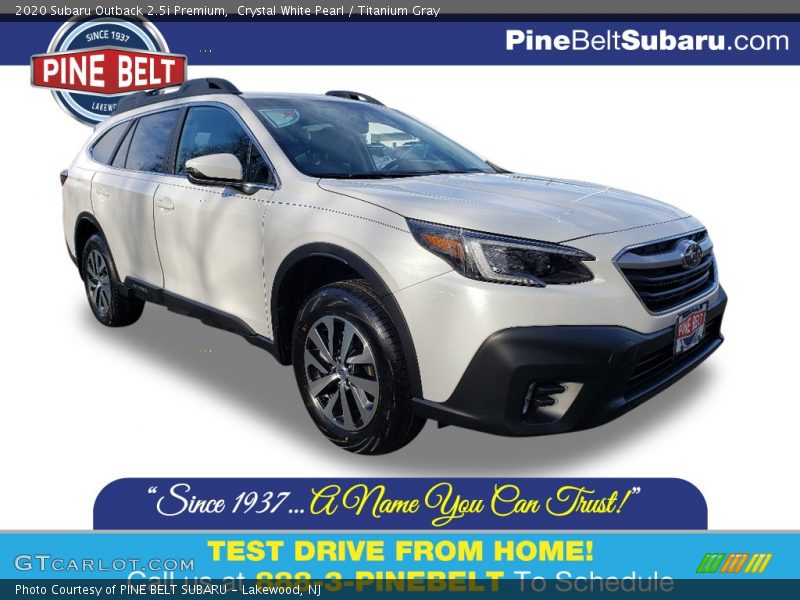 Crystal White Pearl / Titanium Gray 2020 Subaru Outback 2.5i Premium