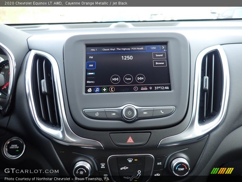 Cayenne Orange Metallic / Jet Black 2020 Chevrolet Equinox LT AWD