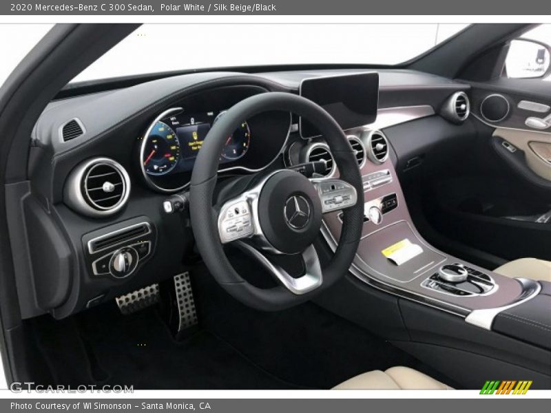 Polar White / Silk Beige/Black 2020 Mercedes-Benz C 300 Sedan