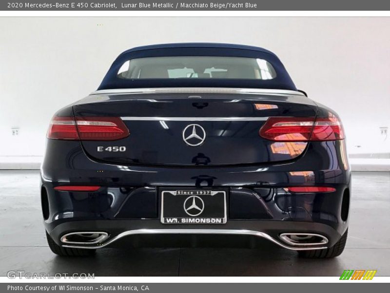 Lunar Blue Metallic / Macchiato Beige/Yacht Blue 2020 Mercedes-Benz E 450 Cabriolet