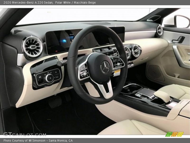 Polar White / Macchiato Beige 2020 Mercedes-Benz A 220 Sedan