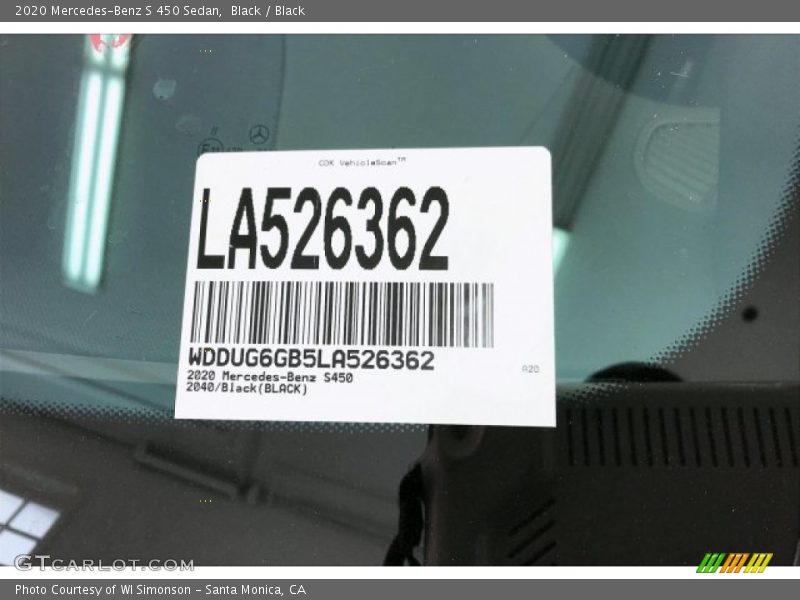 Black / Black 2020 Mercedes-Benz S 450 Sedan