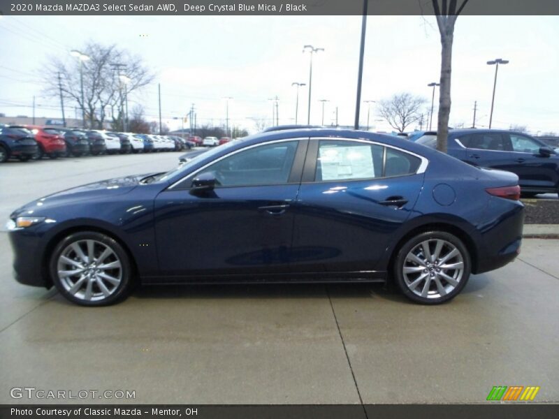 Deep Crystal Blue Mica / Black 2020 Mazda MAZDA3 Select Sedan AWD