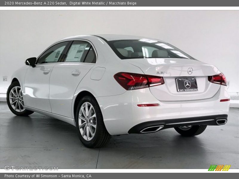 Digital White Metallic / Macchiato Beige 2020 Mercedes-Benz A 220 Sedan