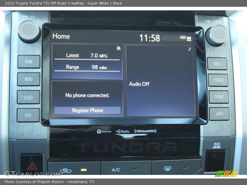 Super White / Black 2020 Toyota Tundra TSS Off Road CrewMax