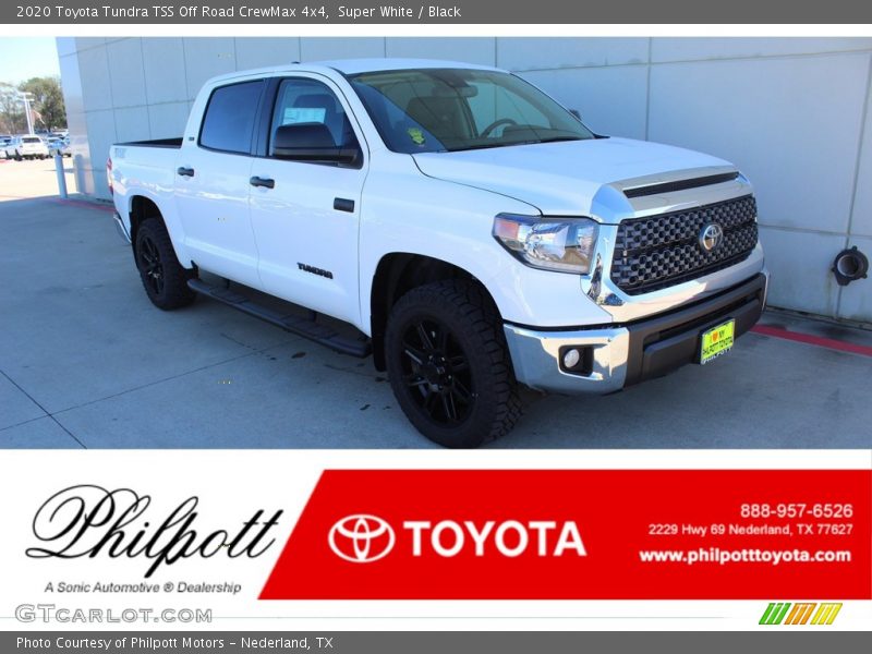 Super White / Black 2020 Toyota Tundra TSS Off Road CrewMax 4x4