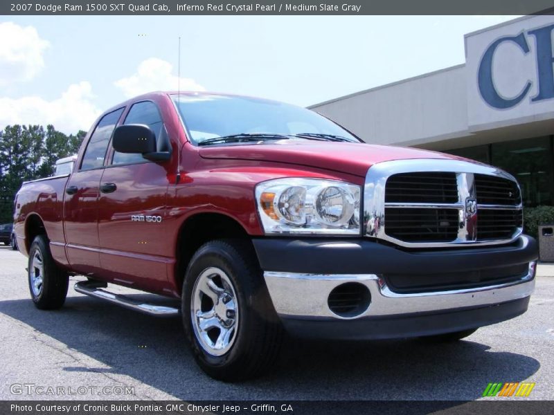 Inferno Red Crystal Pearl / Medium Slate Gray 2007 Dodge Ram 1500 SXT Quad Cab