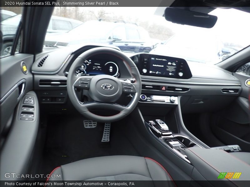 Shimmering Silver Pearl / Black 2020 Hyundai Sonata SEL Plus
